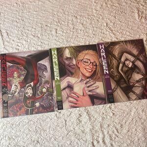 DC black label Harleen graphic novels, book 1, book 2, and book 3
